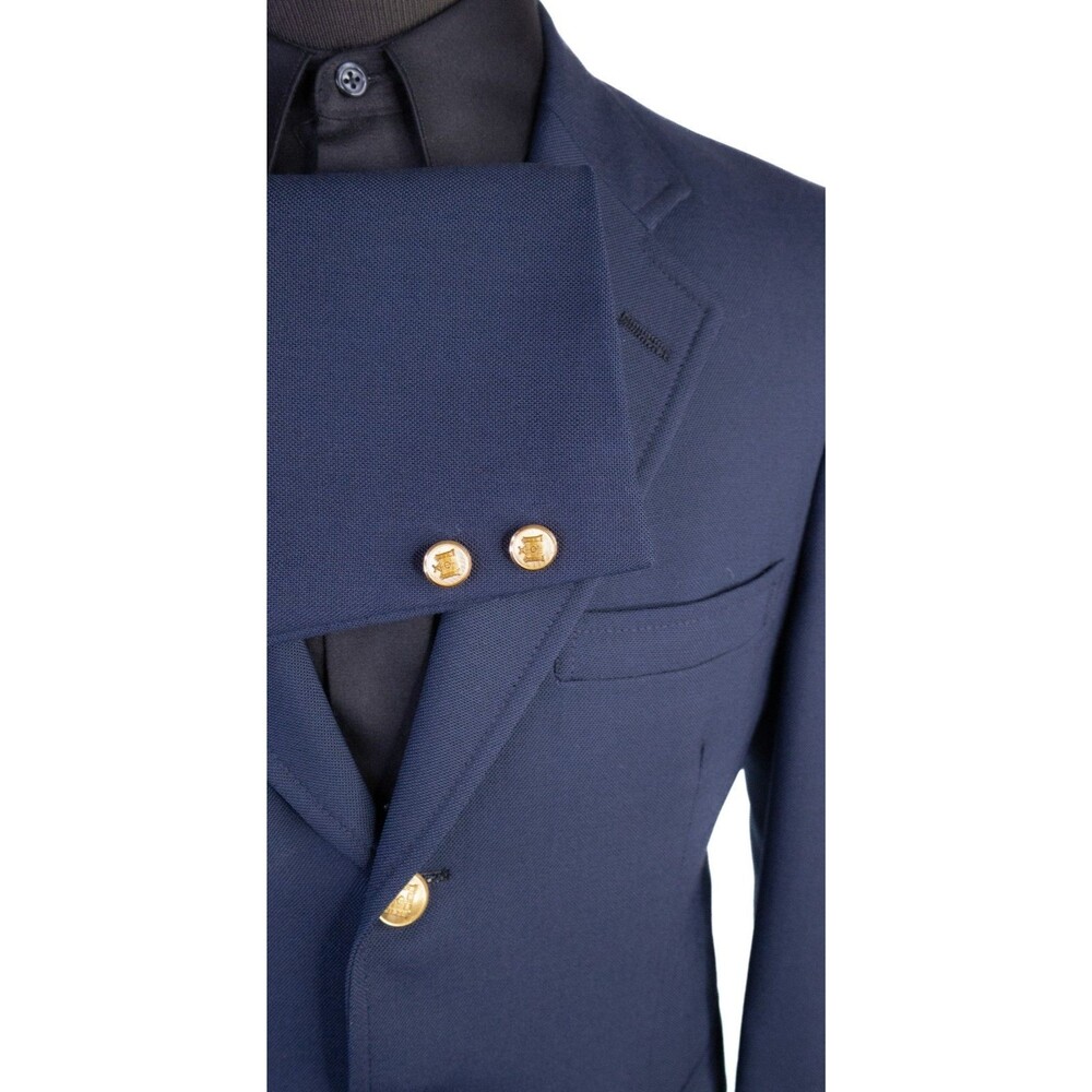 Brooks Brothers Brooksgate Blazer Mens 38S Navy Gold Three Buttons Sport Jacket - Picture 6 of 12